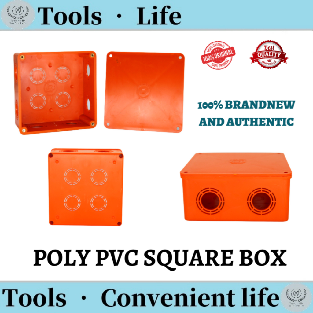 PULL BOX POLY PVC SQUARE BOX with COVER FIRE RETARDANT HEAVY DUTY ...