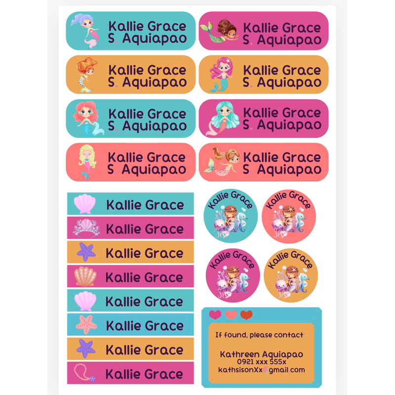 Personalized Name Sticker Label - Vinyl Sticker Waterproof ...