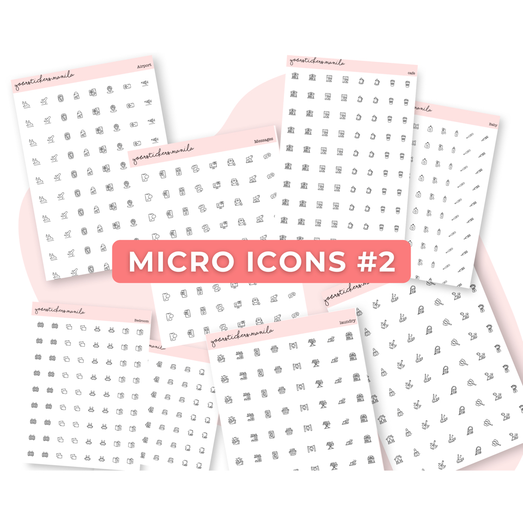 Planner [micro icons] Stickers - 002 | Shopee Philippines