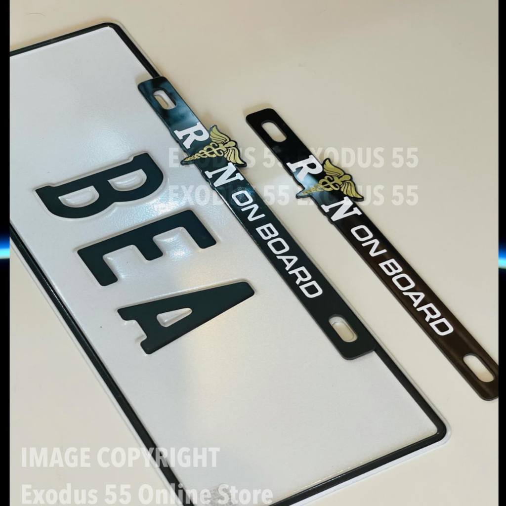 RN Registered Nurse On Board Car License Plate Emblem 1 pair | Shopee ...