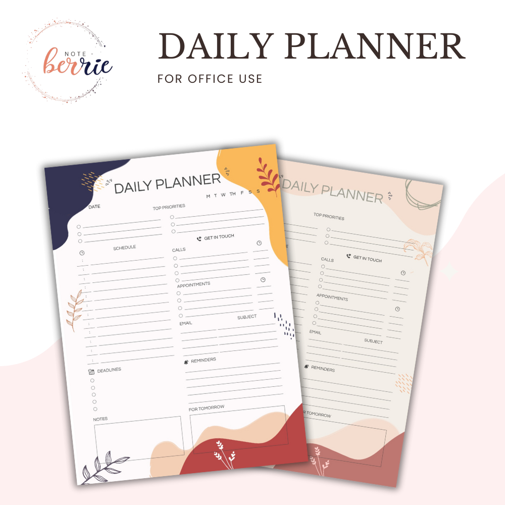 A5 Daily Planner For Home and Office Use To Do List Call Email ...