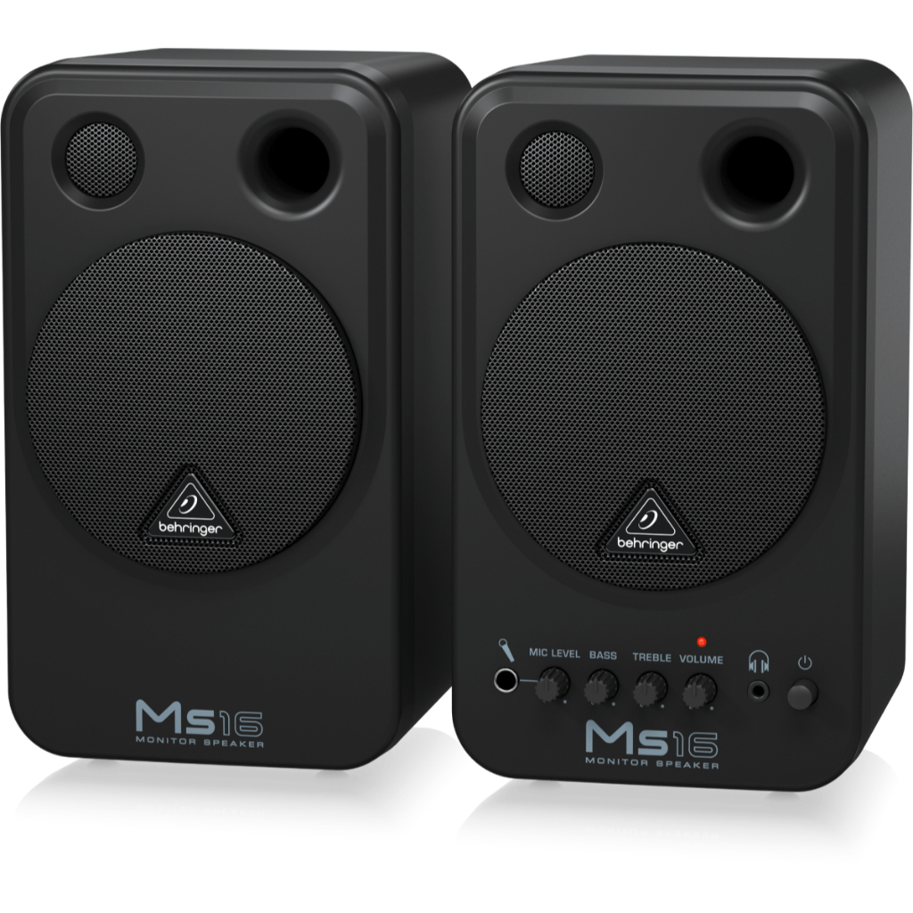 BEHRINGER MS16 HIGH- PERFORMANCE ACTIVE 16W PERSONAL MONITOR SPEAKER ...