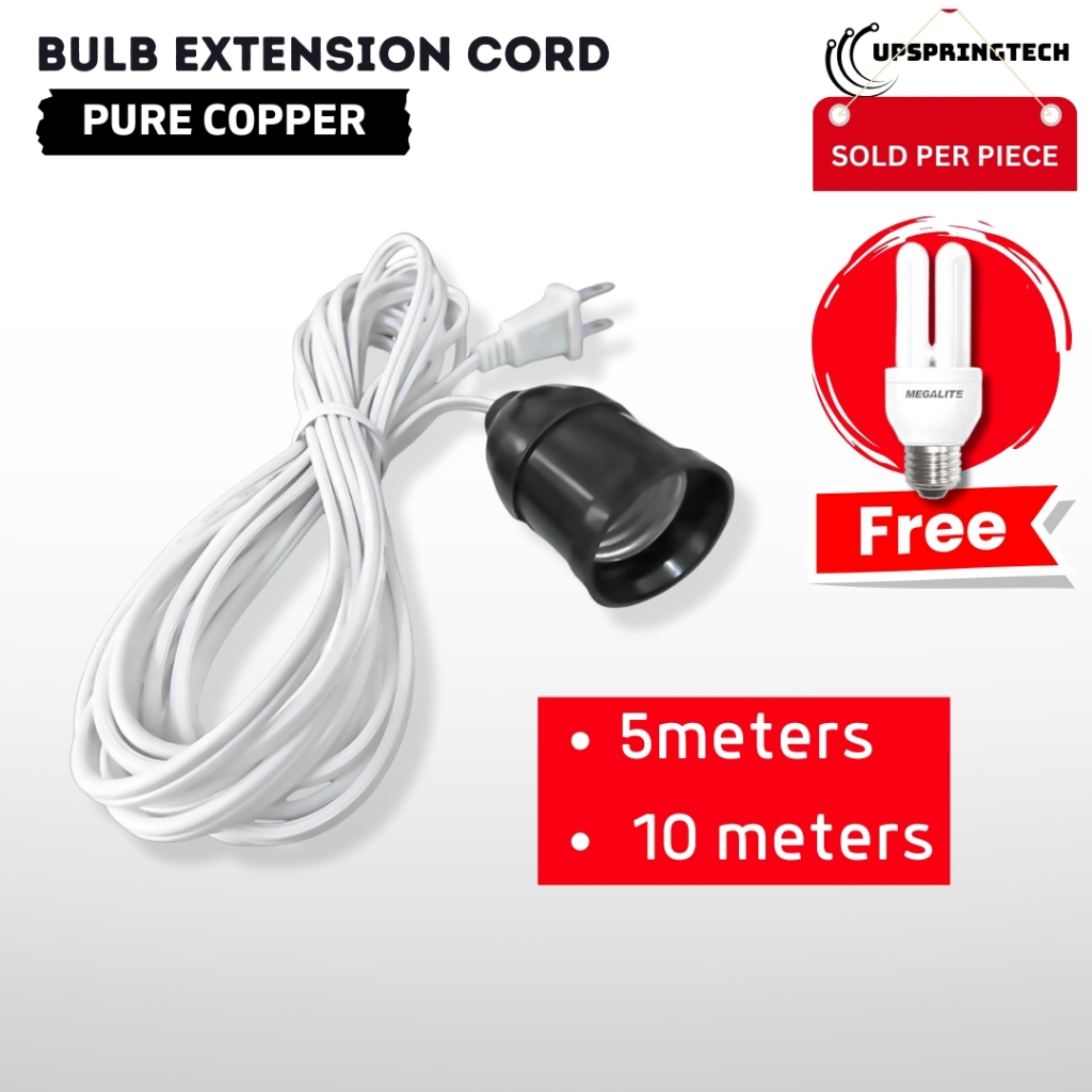 Bulb Socket Extension with Free Megalite bulb | Shopee Philippines