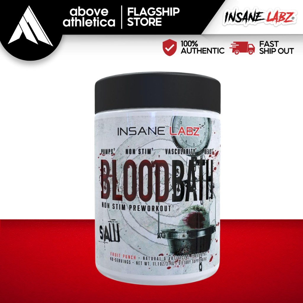 Insane Labz Saw Bloodbath, NonStim Pump Pre Workout Powder 40