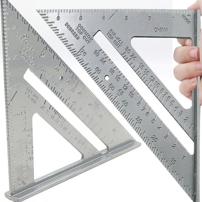 Triangle Ruler Aluminum Alloy Speed Square Layout 7''/12'' | Shopee ...