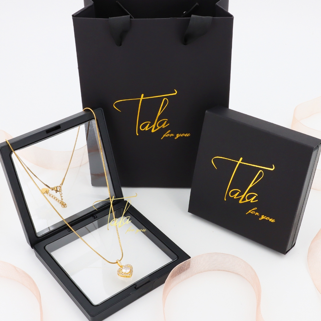 Tala for you 18K Gold Heart Necklace Guardian Heart Women's Necklaces ...