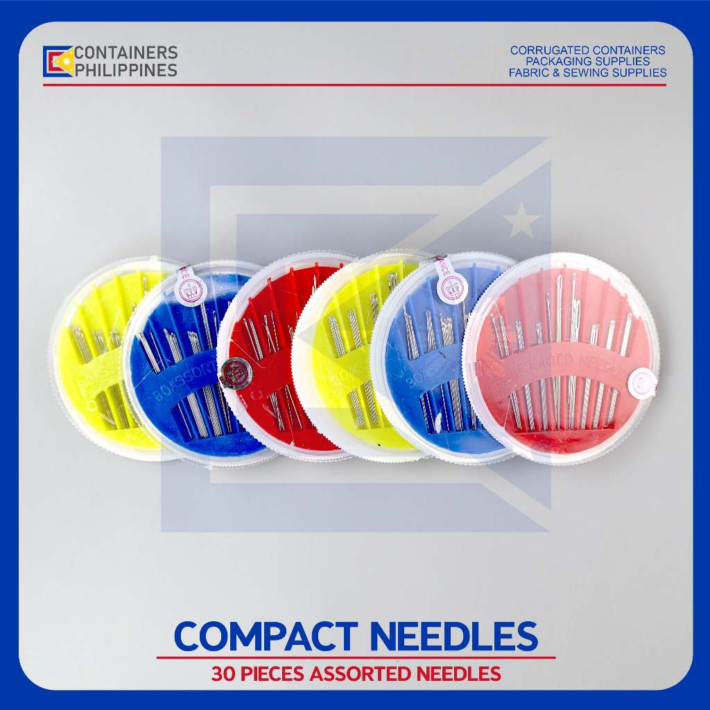 CONTAINERS.PH Compact Needles with Random Color Case 30 Pieces Assorted ...