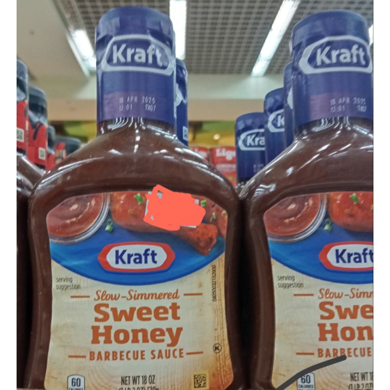 Kraft Sweet Honey Slow-Simmered Barbecue BBQ Sauce, 18 Oz Bottle ...