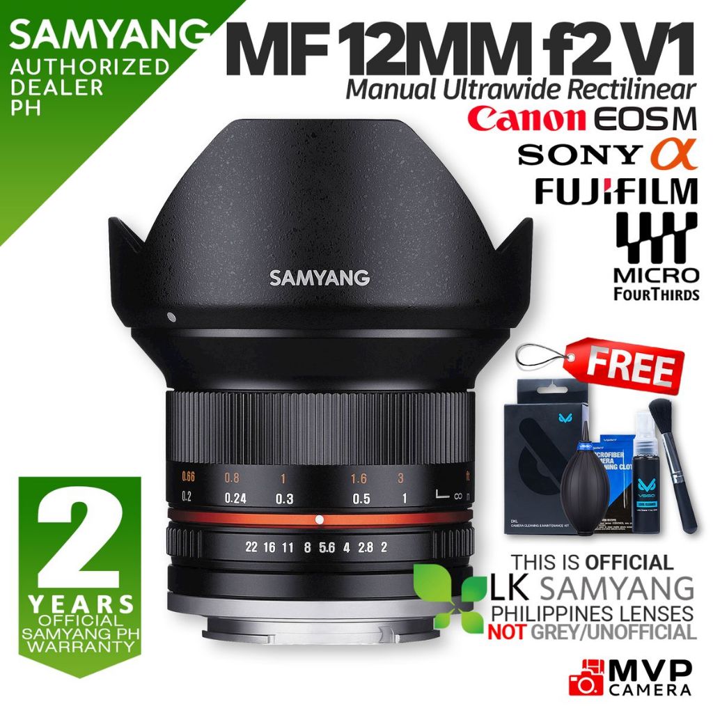 [2YR OFFICIAL] SAMYANG 12mm f/2.0 NCS CS MANUAL MF Lens for Mirrorless ...
