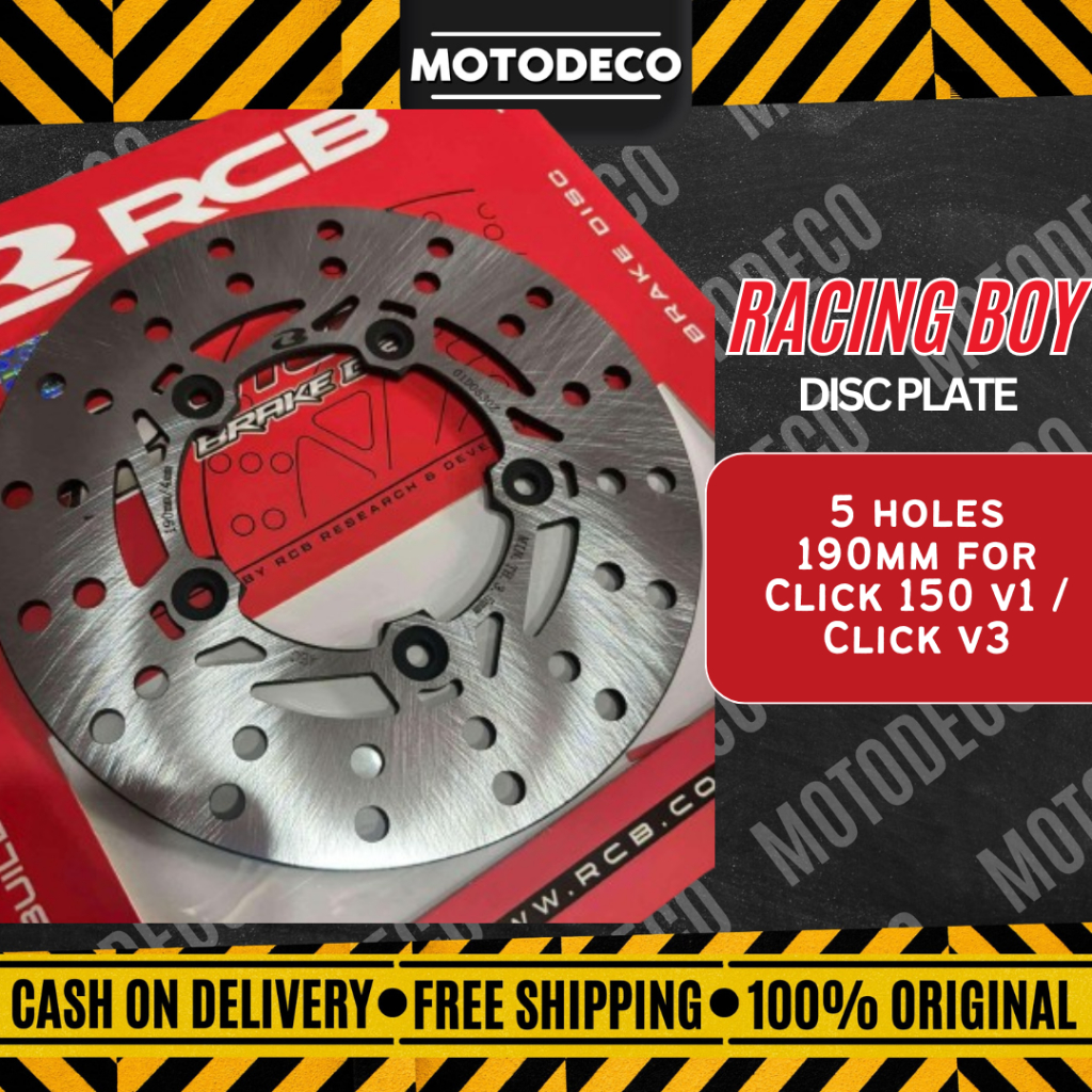 RACING BOY DISC PLATE FOR HONDA CLICK 150 V1 & V3 5 HOLES | Shopee ...
