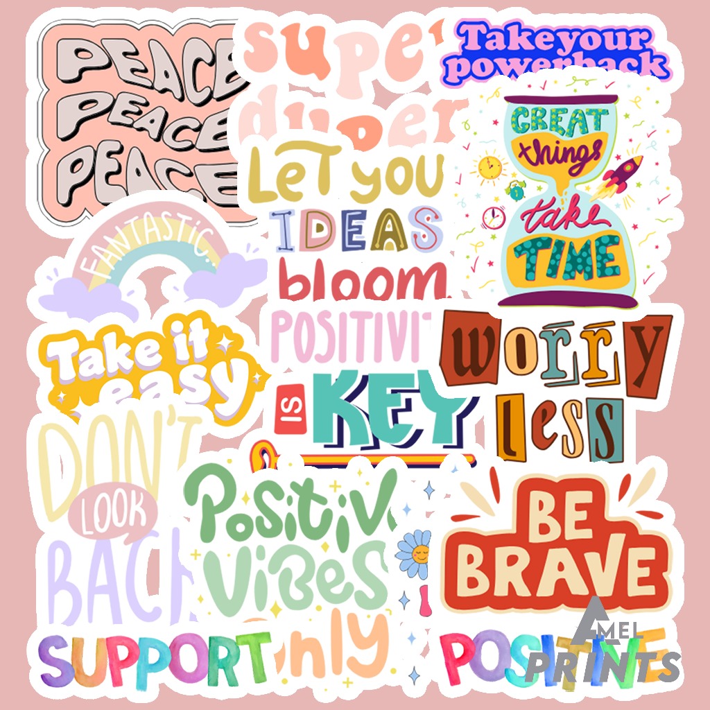 50 PCS Positivity Affirmation Motivational Inspirational Version 1 ...