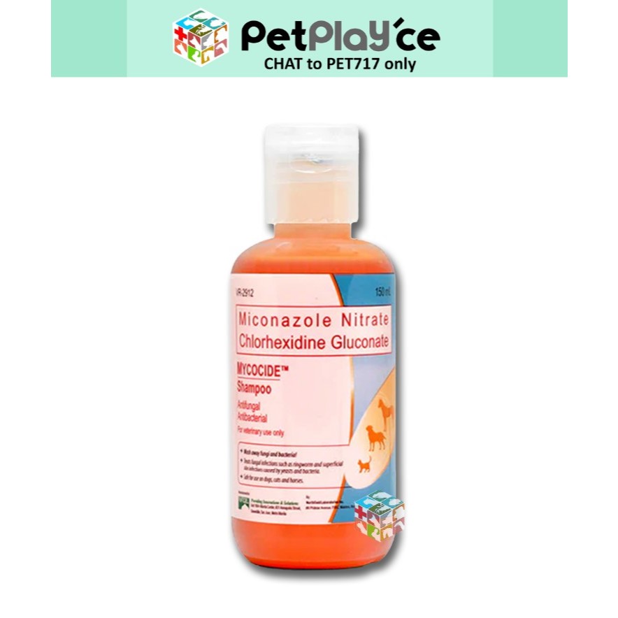 Mycocide Antifungal Pet Liquid Shampoo 150ml Miconazole Nitrate Clorhexidine Gluconate Meds PLA Shopee Philippines