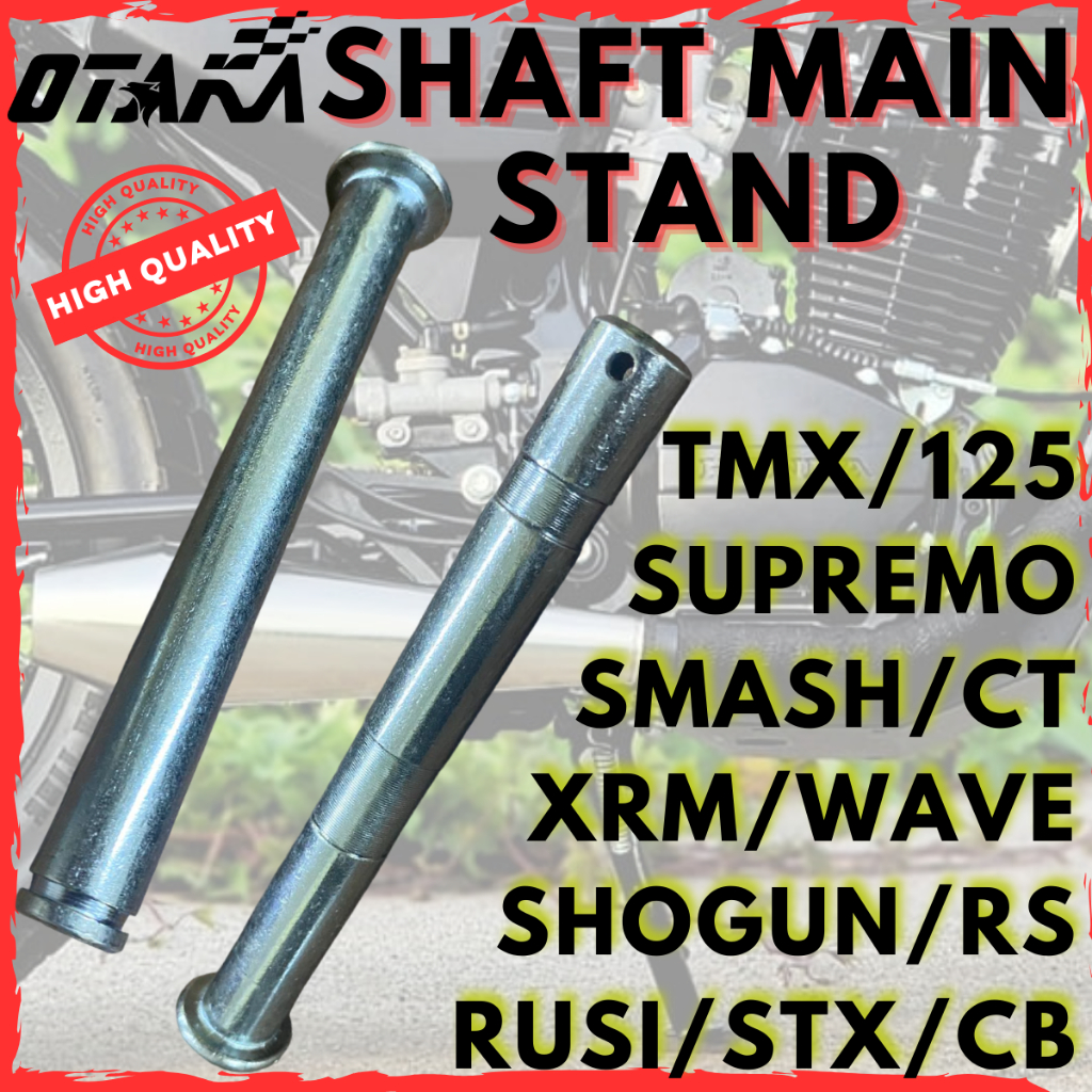 SHAFT MAIN STAND/CENTER SHAFT AXLE FOR XRM/WAVE/TMX/SUPREMO/RS/CT ...