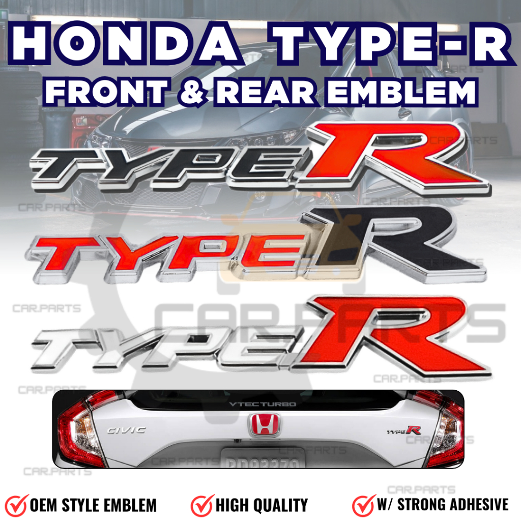 CP Type R Front and Rear Emblem Sticker Badge (Good Quality) | Shopee ...