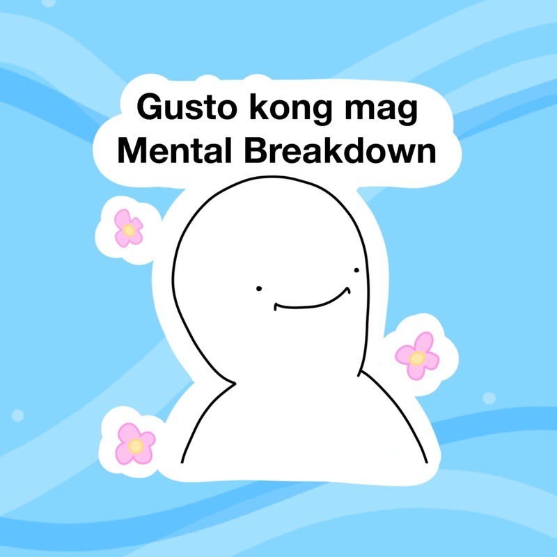 SSKAIT Waterproof funny mood die cut sticker Gusto kong mag