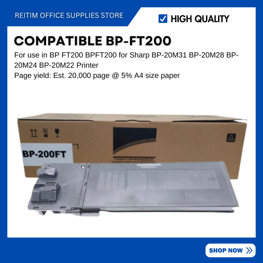 RTS Compatible Toner Cartridge BP-FT200 for Sharp BP-20M31 BP-20M22 BP ...