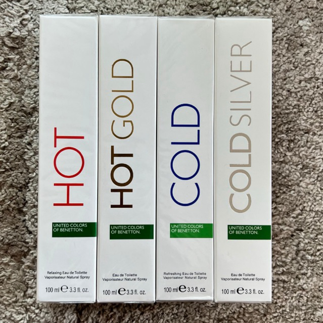 BENETTON COLD/HOT | HOT GOLD/COLD SILVER 100ml EDT | Shopee Philippines