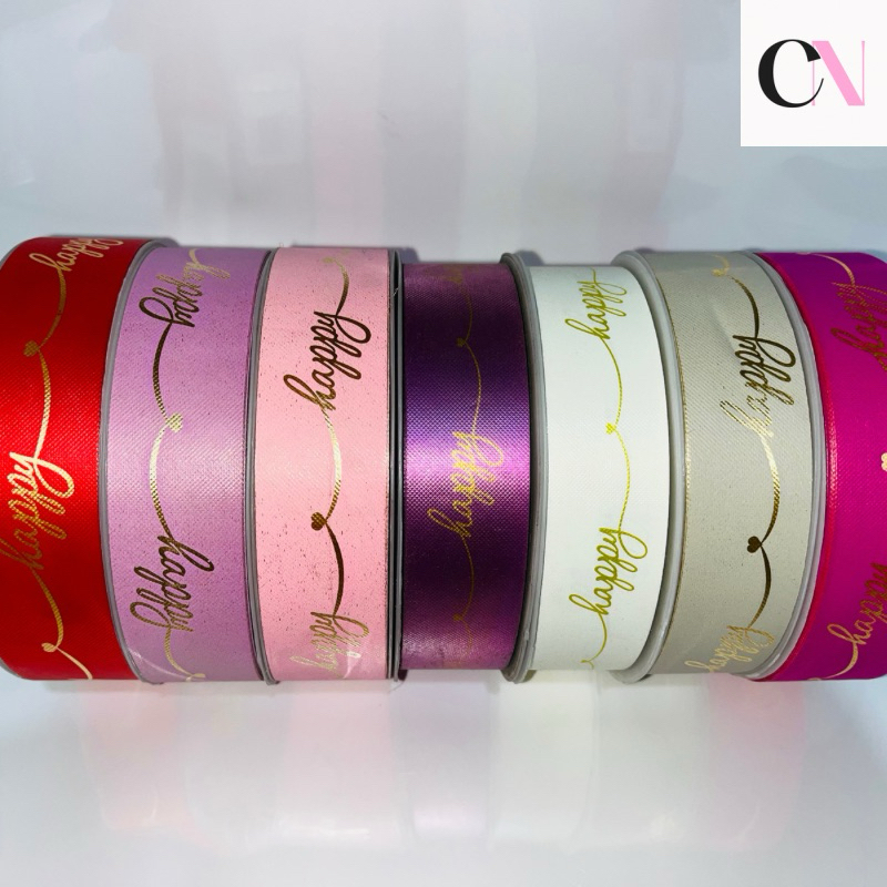 Korean Ribbon for Flower Bouquets Mix Design 30mm*50yards | Shopee ...