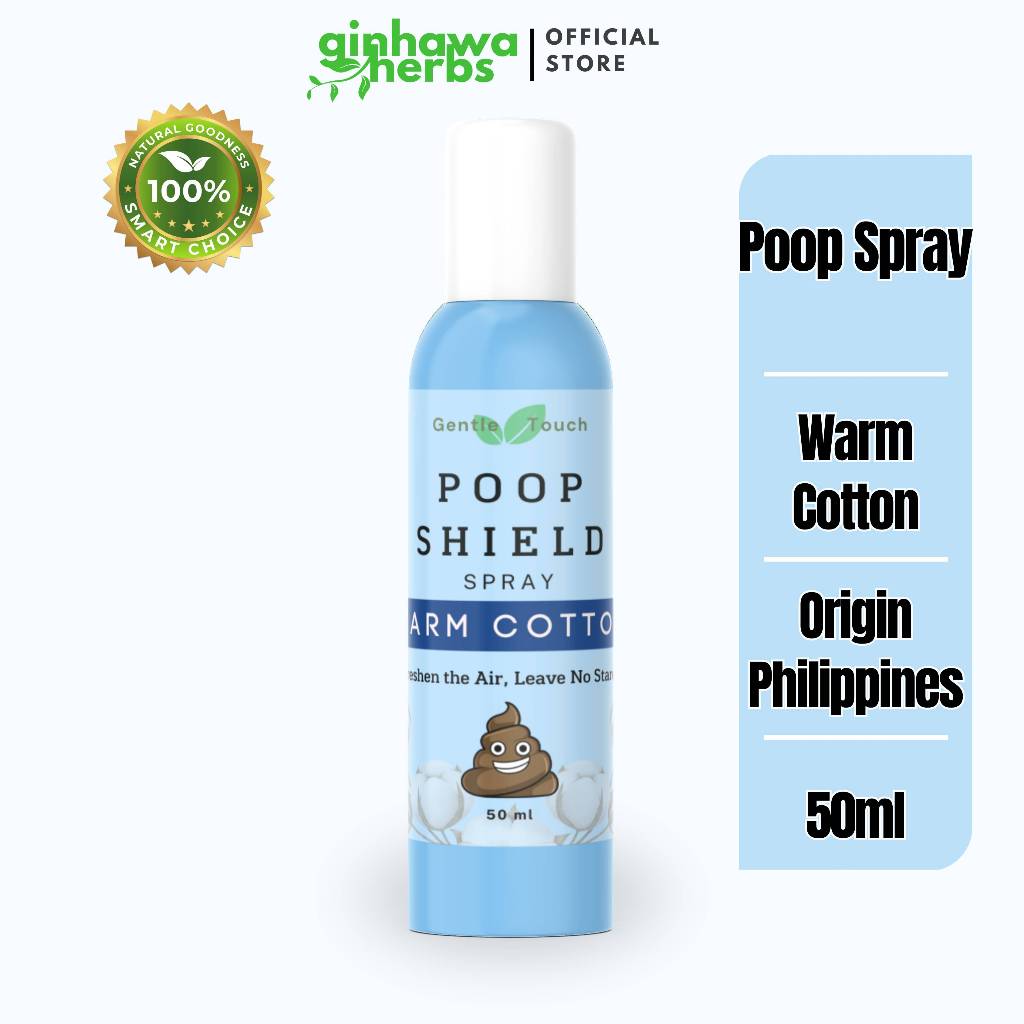 WARM COTTON POOP SPRAY 50ml Bathroom Freshner OdorBuster Air Freshner ...