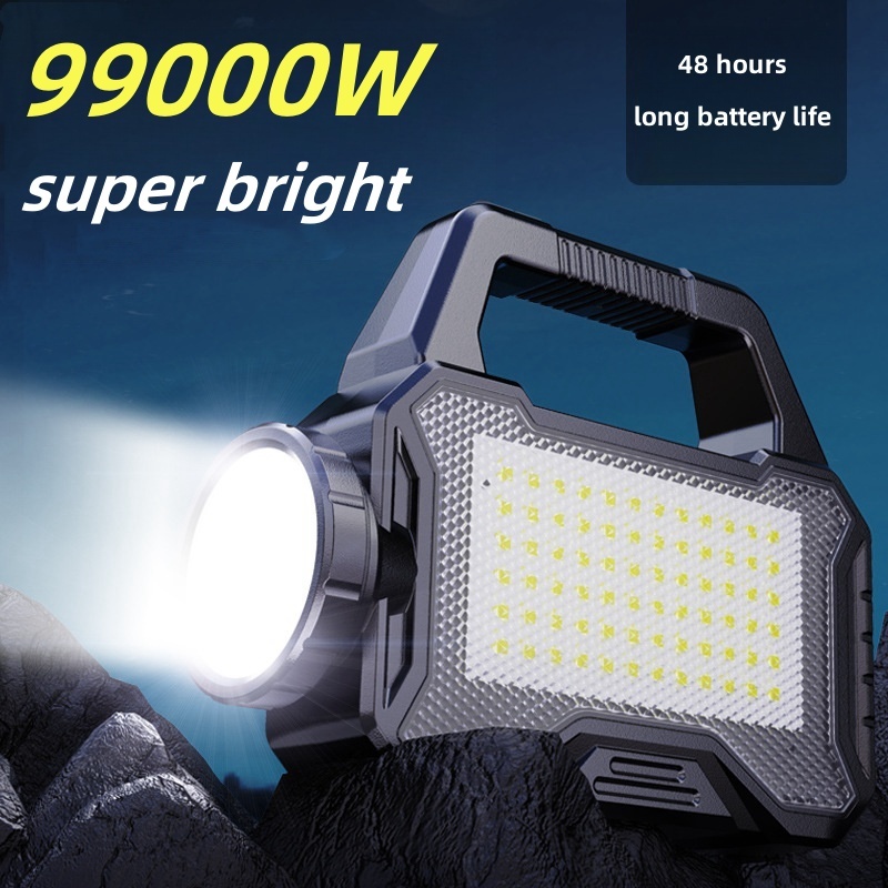 Solar Rechargeable Flashlight Searchlight Led Flashlight Waterproof ...