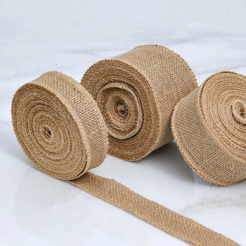 Jute Ribbon 5meters long (2.5,4,6,8 & 10cm width) | Shopee Philippines