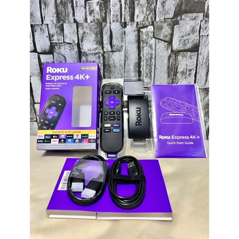 Roku Express 4K+ TV Streaming Player Streaming Device 4K HDR Dolby ...