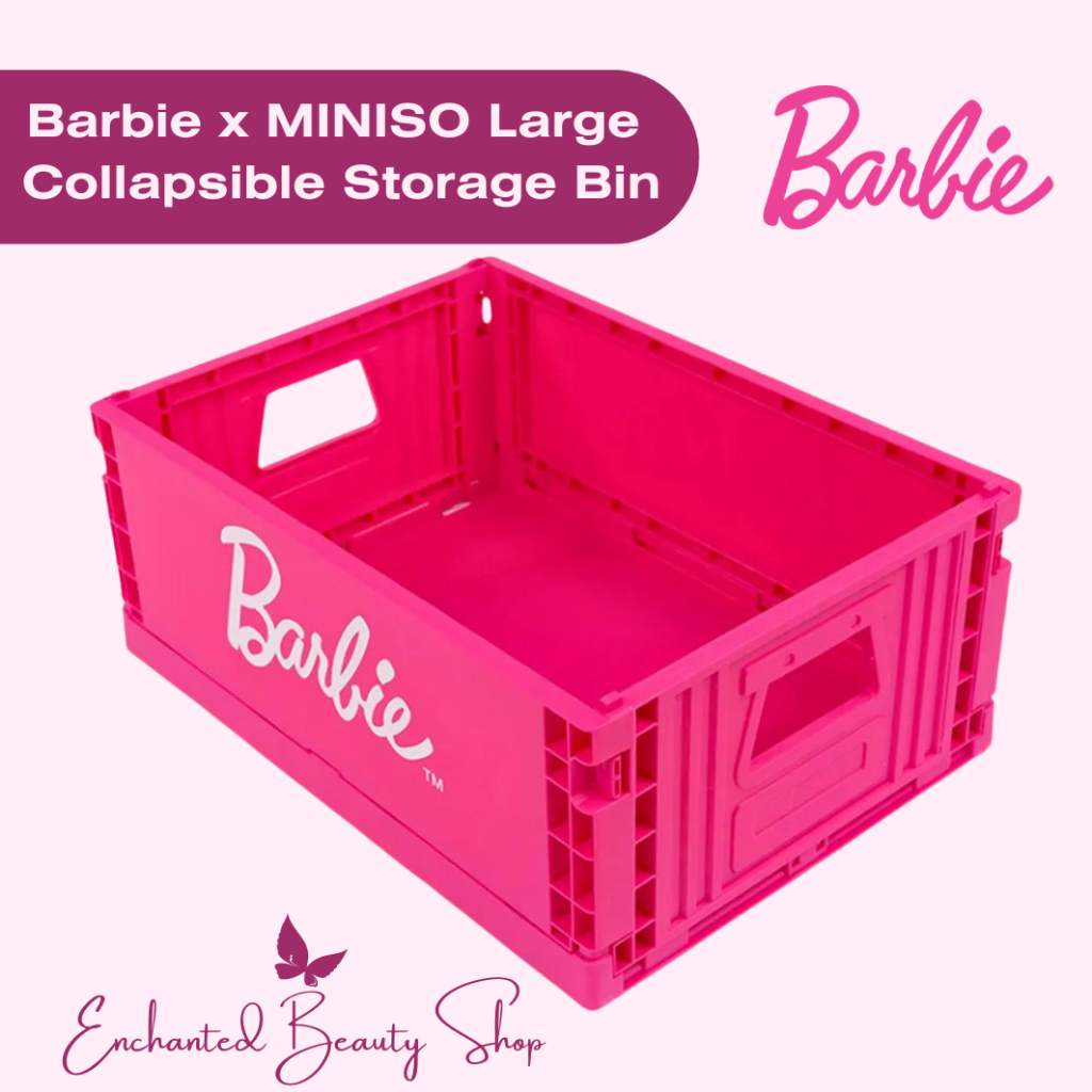Barbie x MINISO Large Collapsible Storage Bin 29cm x 21cm x 11.5 cm ...