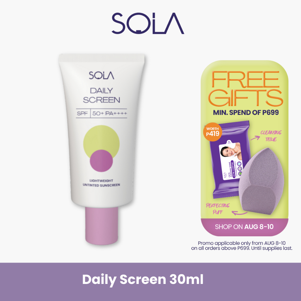 SOLA Daily Screen SPF 50+ PA++++ 30ml | Shopee Philippines