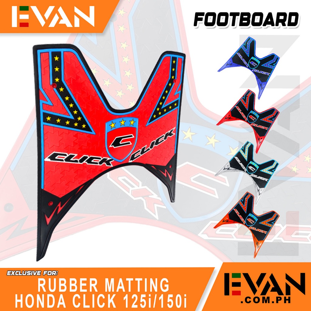 EVAN.COM Rubber Matting for Honda Click 125i/150i v1,v2 for Motorcycle ...