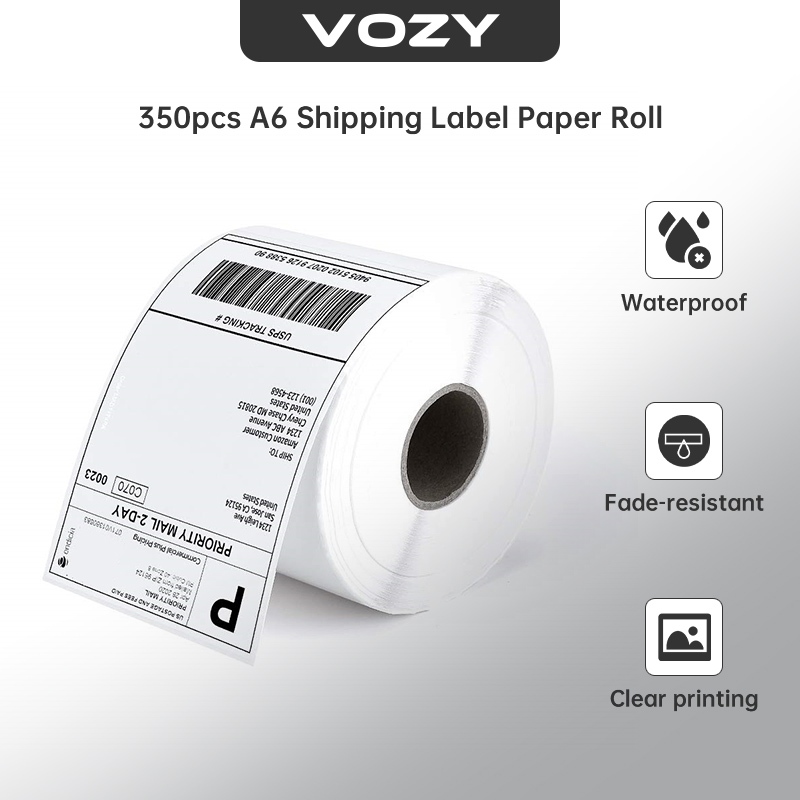 VOZY Shopee Waybill Thermal Sticker Roll A6 350pcs Express Carrier