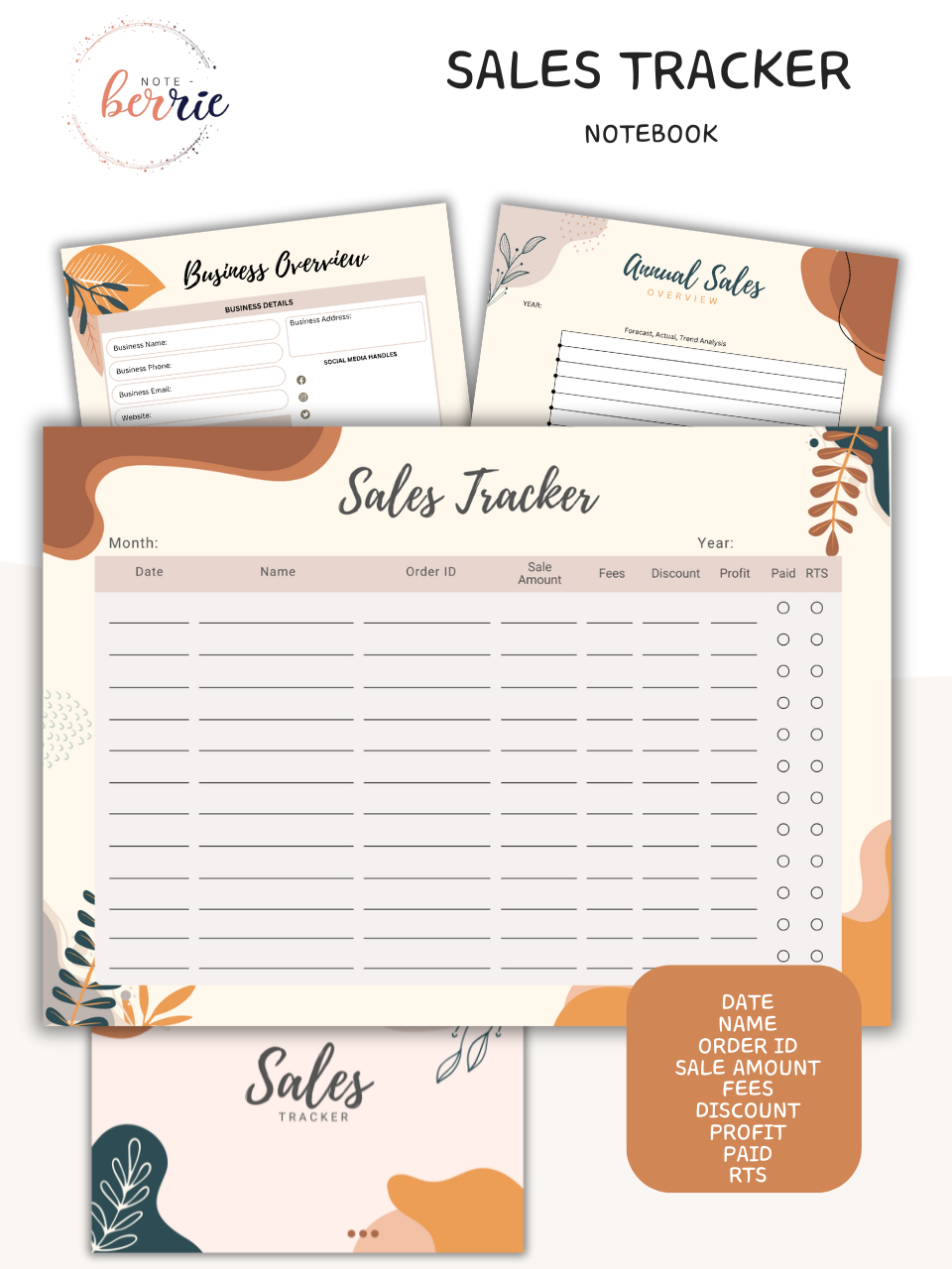 A5 Order Tracker Sales Inventory Reseller Planner Financial Management ...