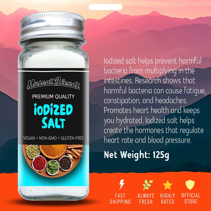 MUSCAT BLENDS IODIZED SALT 125g | Shopee Philippines
