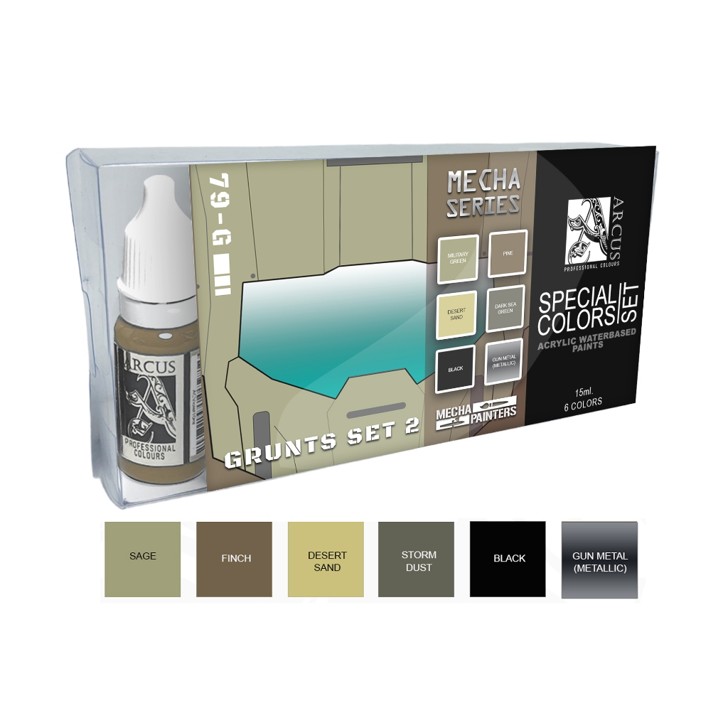 Arcus Professional Colours Acrylic Paints - Special Colors Set Mecha ...