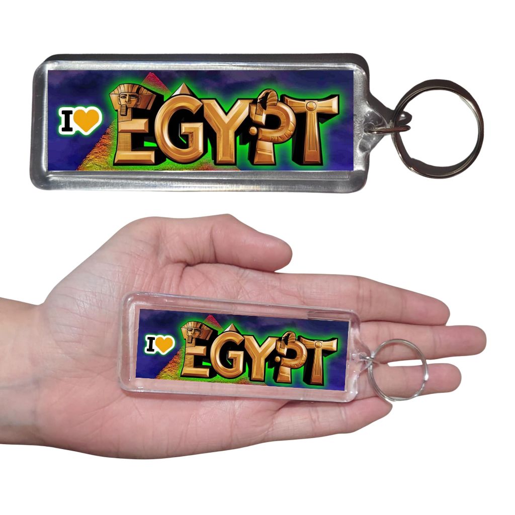 I LOVE EGYPT RECTANGLE KEYCHAIN DESIGN | Shopee Philippines