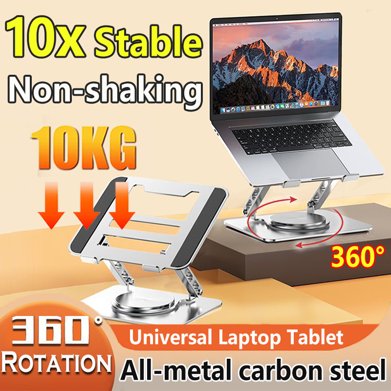 360° Rotating Laptop Stand with fan Foldable Height Adjustable For ...