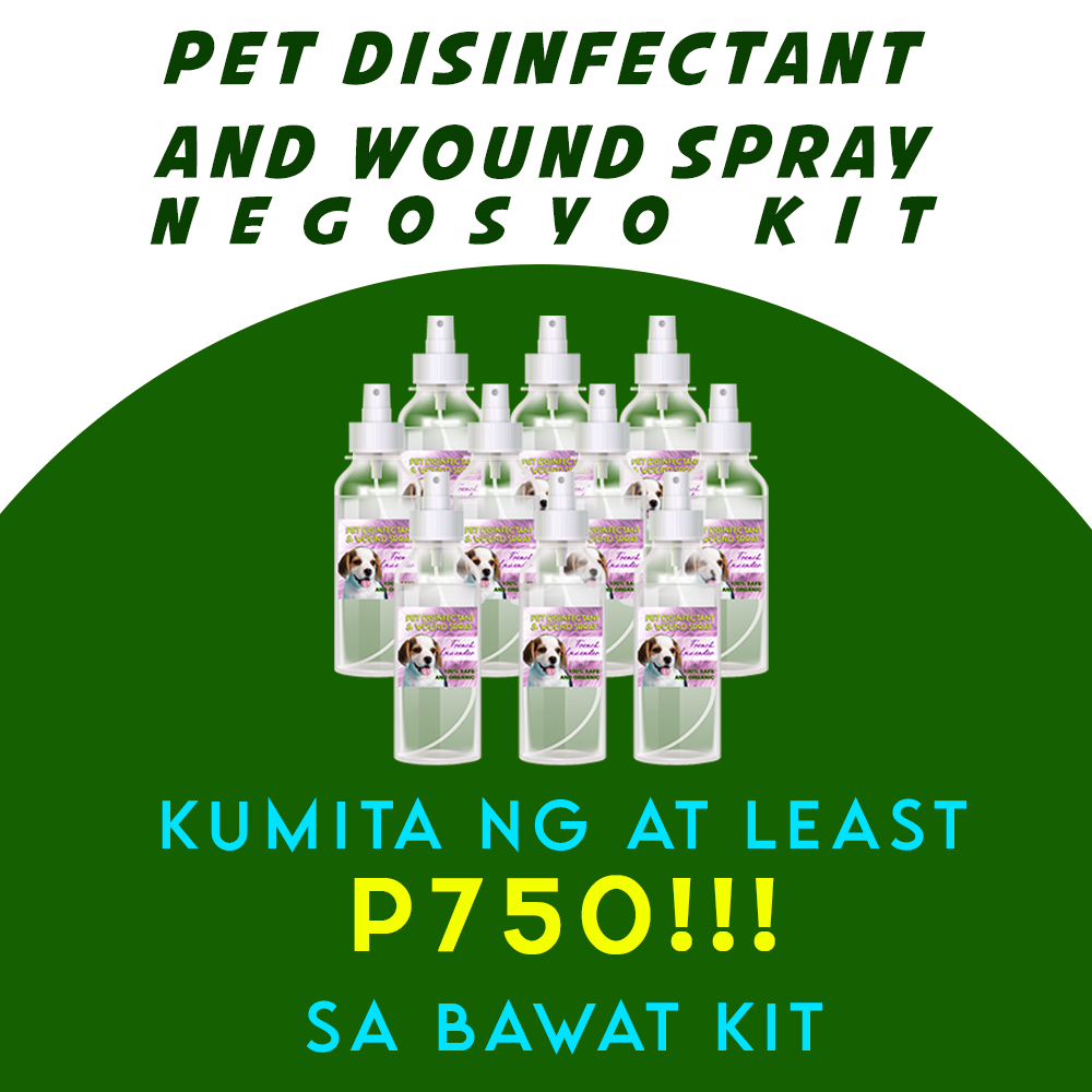 Pet Disinfectant and Wound Spray Negosyo Kit (With spray bottles and ...