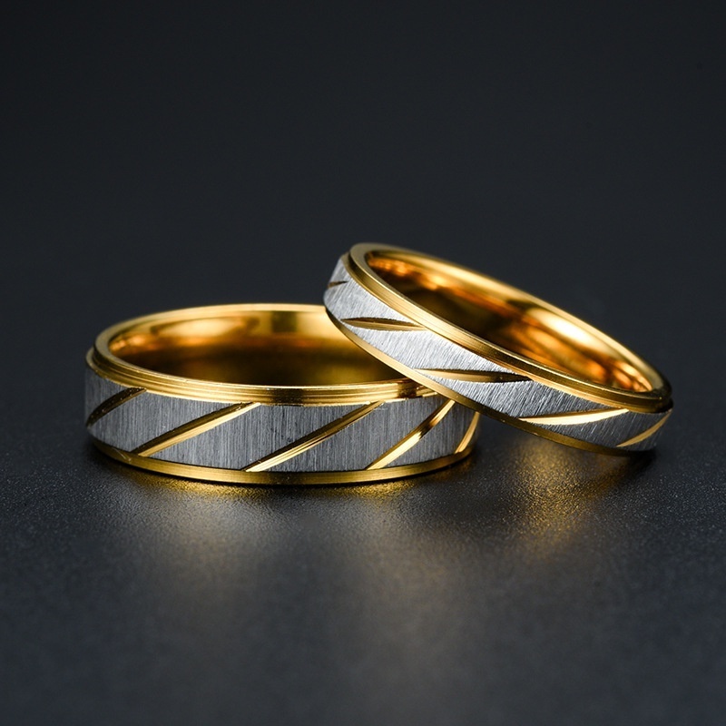 Personalized Titanium Stainless Steel Couple Rings Engagement Ring ...