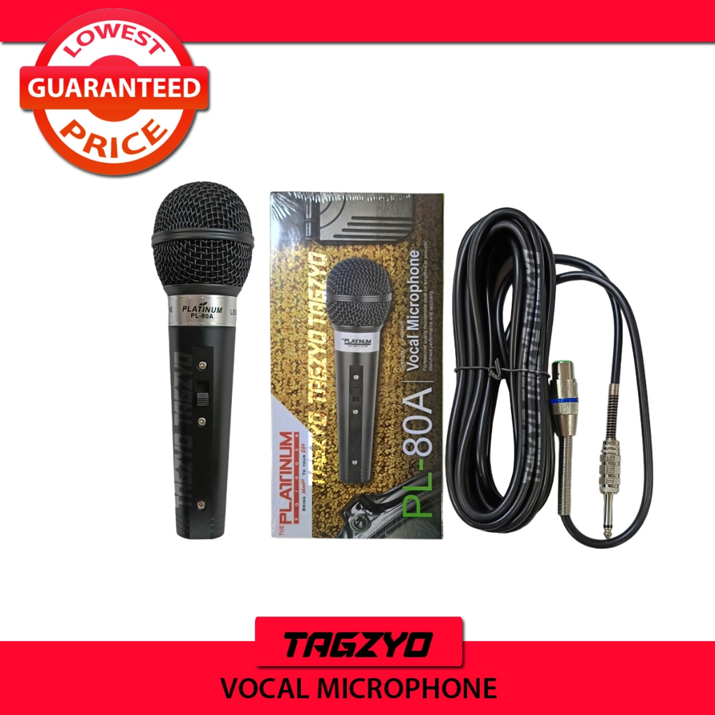 Platinum Karaoke PL-80A Professional Cardioid Dynamic Vocal Wired ...
