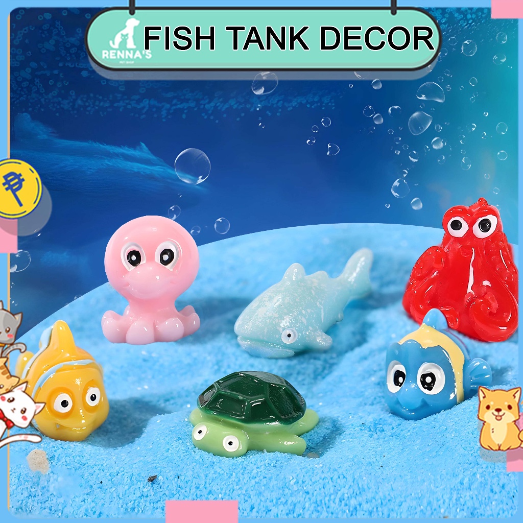 Renna's Fish Model Fish Tank Micro Landscape Ornaments Aquarium Resin