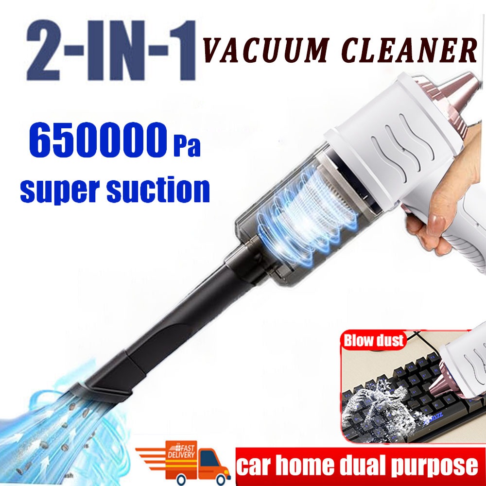 2in1 wireless vacuum cleaner for car and home 65000pa Portable usb