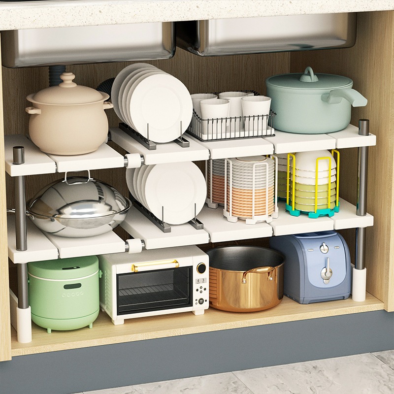 Dailyhome Sink Organizer Expandable Storage Rack Shelves for Kitchen ...