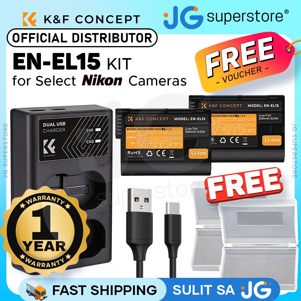 NEEWER EN-EL15 Kit de Chargeur de Batterie Compatible avec Nikon Z5, Z6, Z6 II, Z7, Z7II, D780