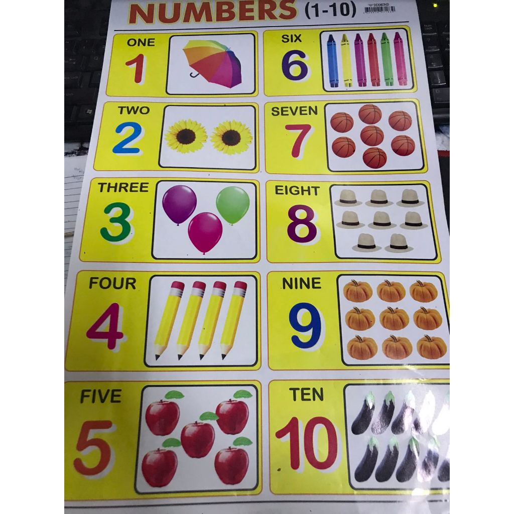 Masaya100 new cod numbers 1 10 interactive number chart with velcro
