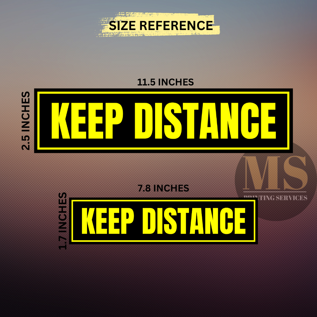 Keep Distance Vinyl Stickers Decal Waterproof | Shopee Philippines