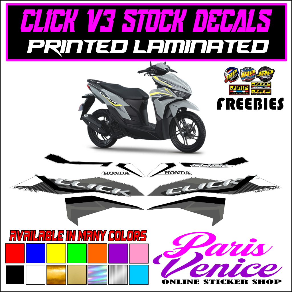 honda click v3 stock decals printed laminated original | Shopee Philippines