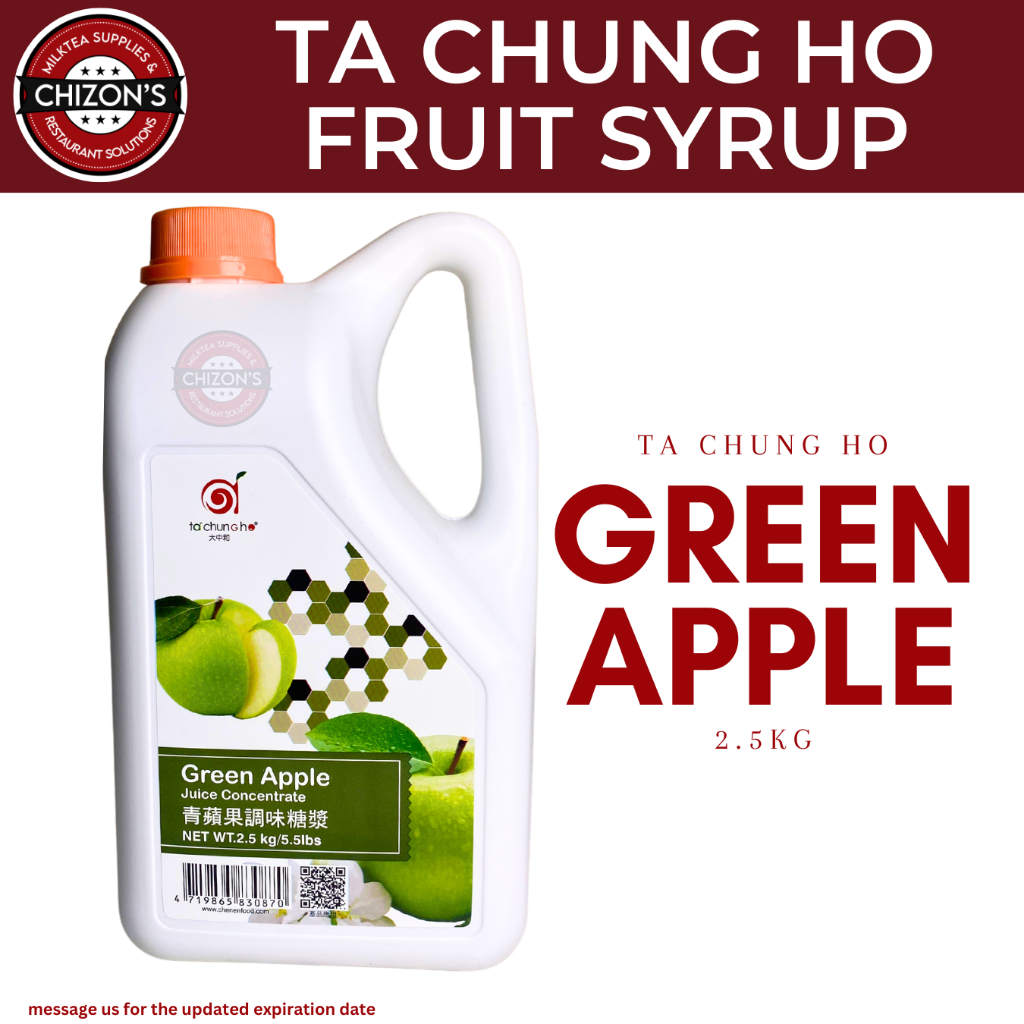 Ta Chung Ho Green Apple Fruit Syrup 2.5kg TCH / Fruit Tea Syrup ...
