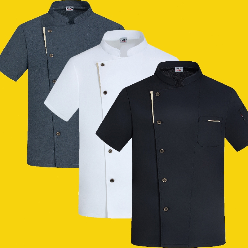 Chef Uniform Short Sleeve Chefs Uniform for Men Women Chef Jacket ...