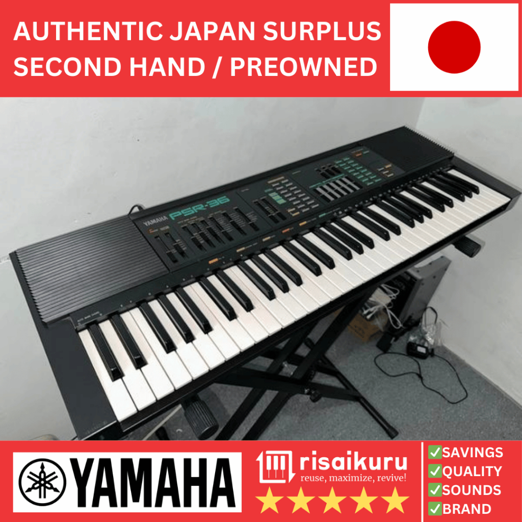 Yamaha PSR36 Digital Synthesizer Portable Keyboard Piano Organ 61 Keys