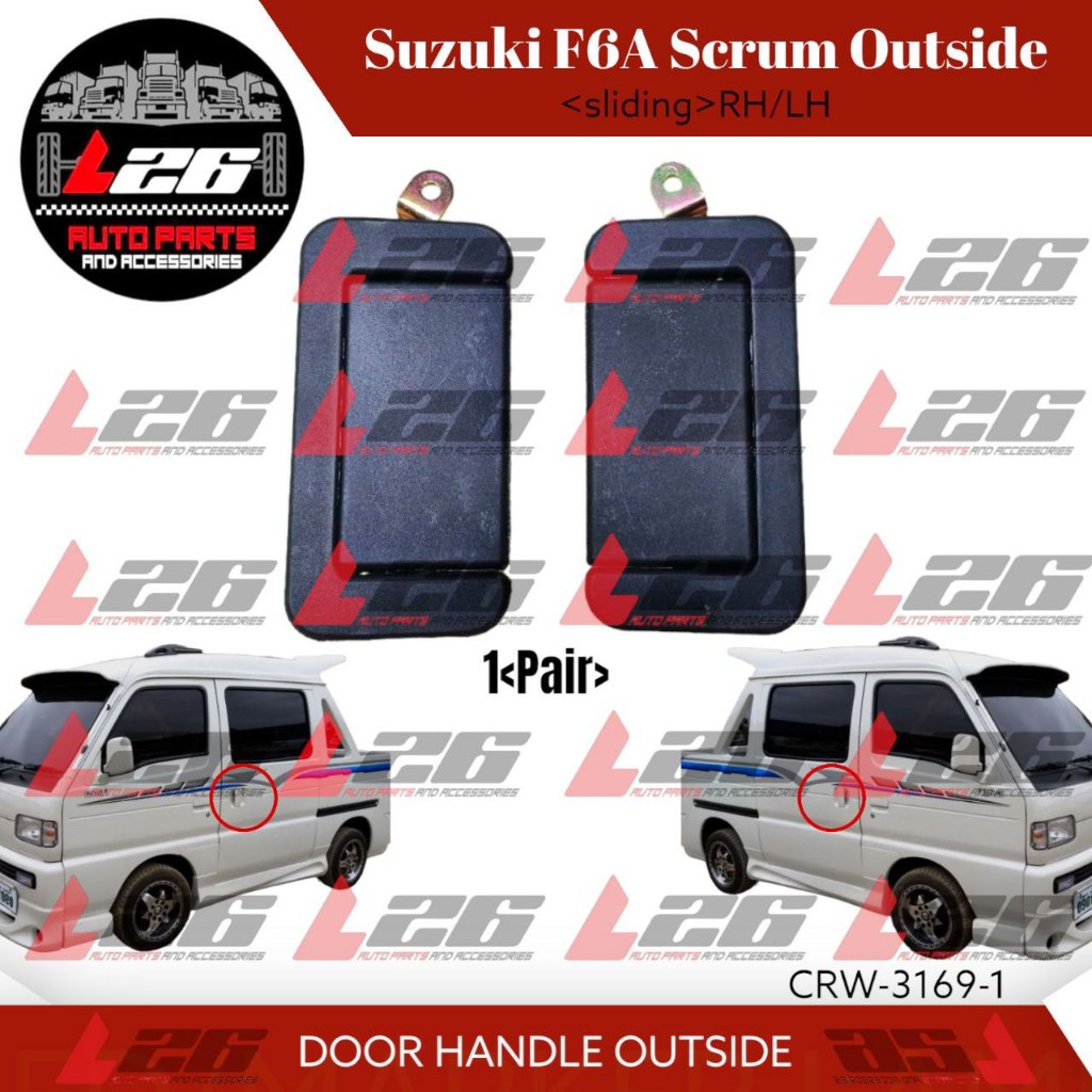 Suzuki F6A Multicab Scrum Sliding door handle Outside Door Handle CRW ...