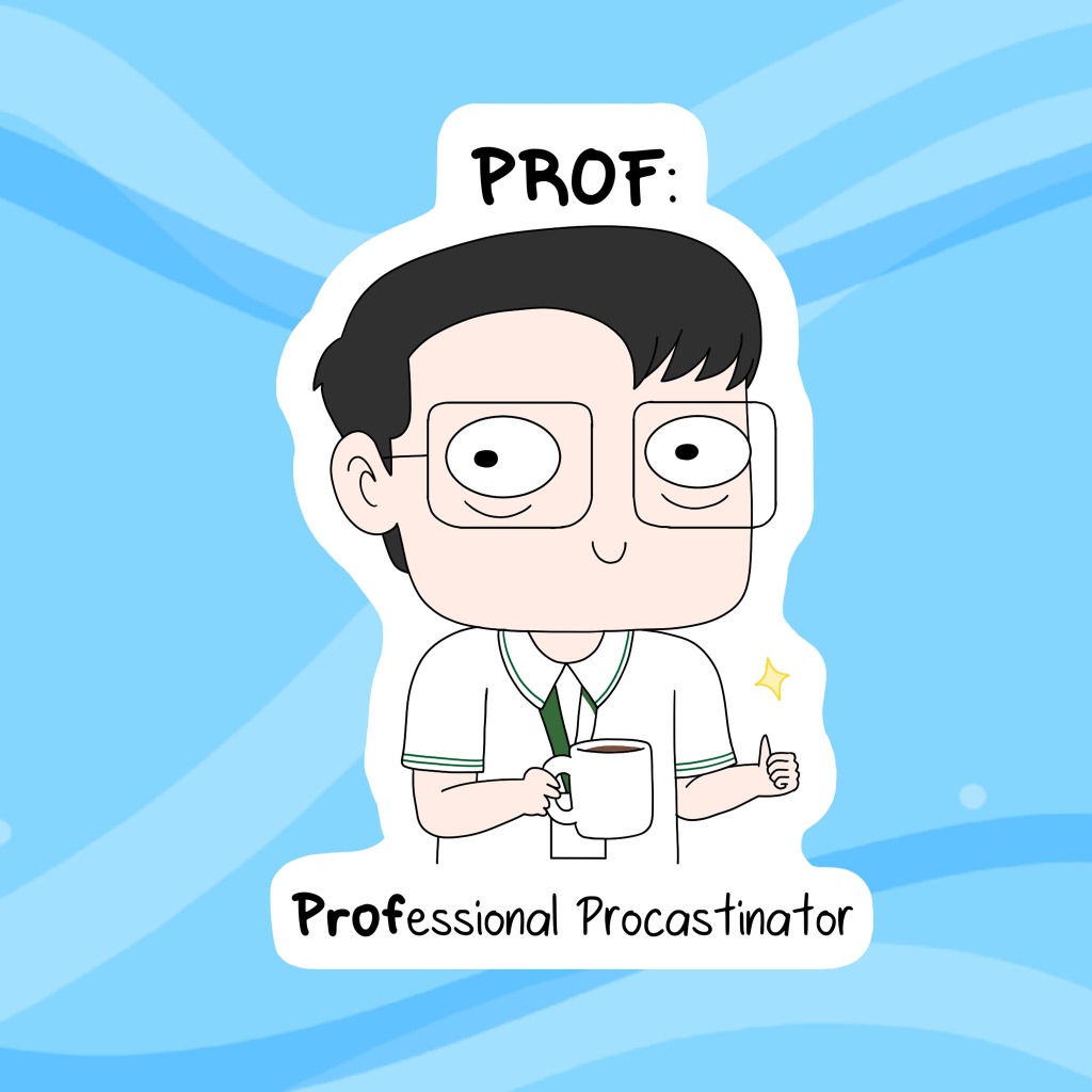 SSKAIT Waterproof funny school mood die cut sticker - Prof professional ...